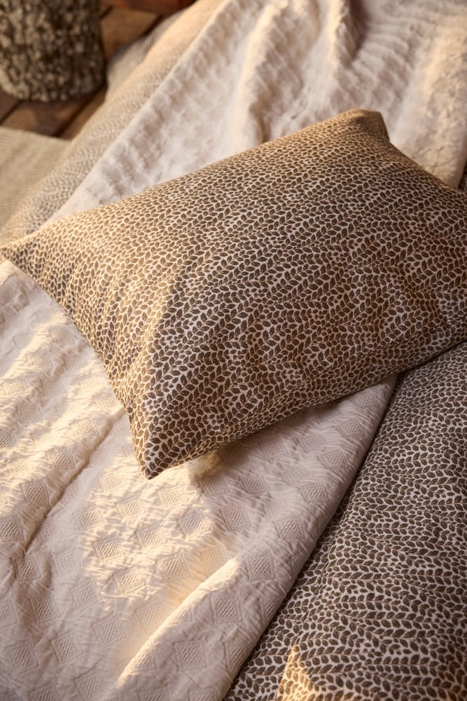 Lexington Leaf Vines Printed Bettwäsche-Set aus Baumwoll-Satin