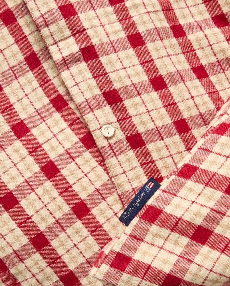Lexington Checked Cotton Flannel melange Bettwäsche-Set aus Flanell