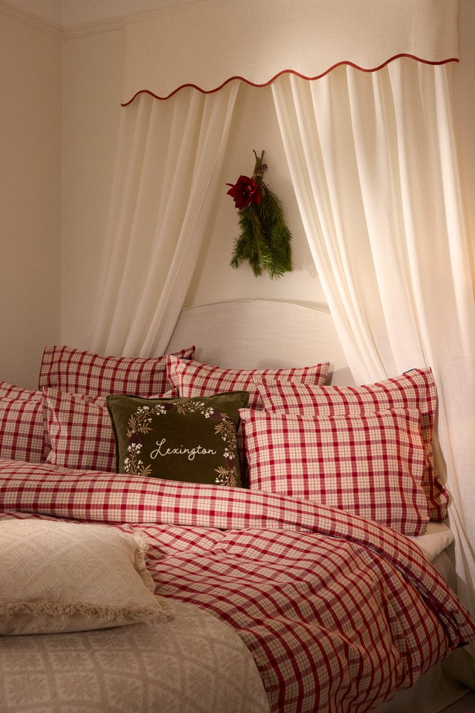 Lexington Checked Cotton Flannel melange Bettwäsche-Set aus Flanell