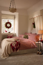 Lexington Checked Cotton Flannel melange Bettwäsche-Set aus Flanell