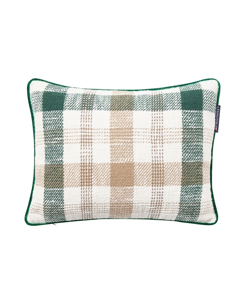 Lexington Checked Recycled Cotton Kissen mit Füllung