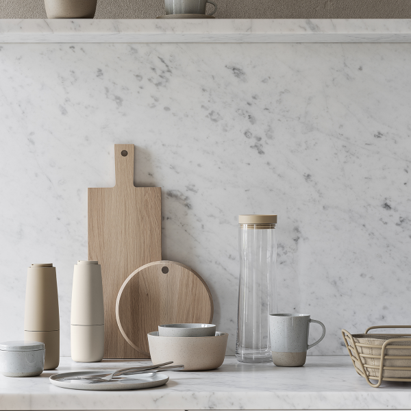 blomus SABLO Kaffeetassen mit Untertasse aus Keramik – Leinen