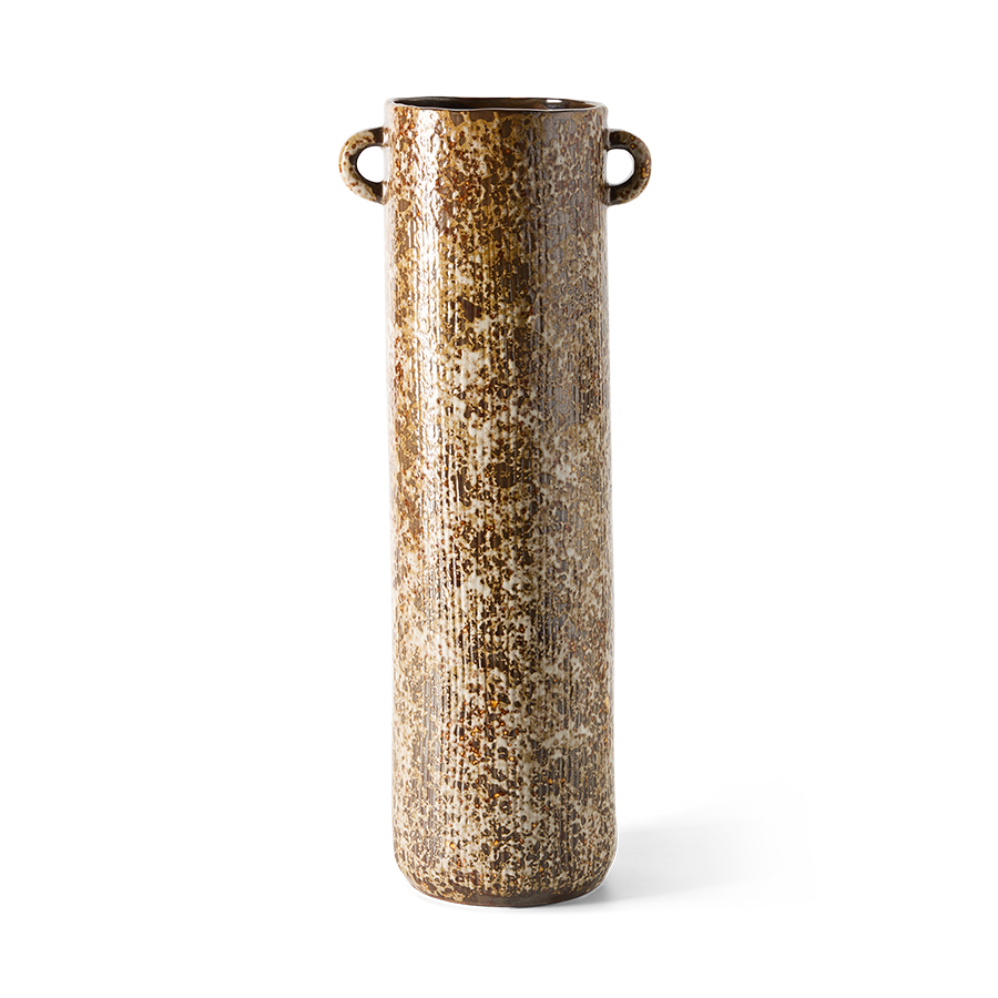 HKLiving Vase long reactive brown