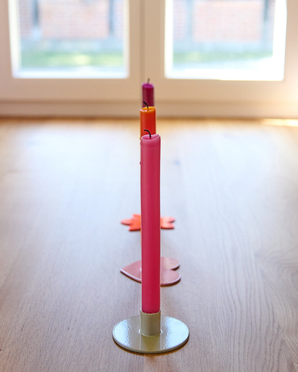 Kerzenständer | Kerzenhalter für Stabkerzen ORBI Grau + Kerze