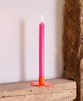 Kerzenständer | Kerzenhalter für Stabkerzen BLUME Orange + Kerze