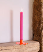 Kerzenständer | Kerzenhalter für Stabkerzen BLUME Orange + Kerze